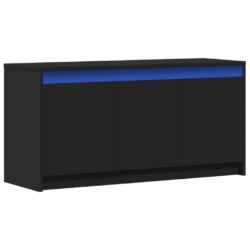 TV-benk med LED svart 100x34x50 cm konstruert tre