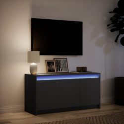 TV-benk med LED svart 100x34x50 cm konstruert tre