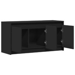 TV-benk med LED svart 100x34x50 cm konstruert tre