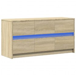 TV-benk med LED sonoma eik 100x34x50 cm konstruert tre