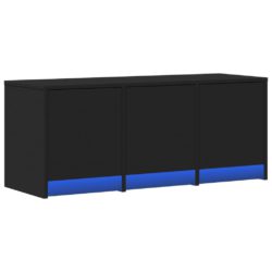 TV-benk med LED svart 97x34x40 cm konstruert tre