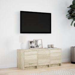 TV-benk med LED sonoma eik 97x34x40 cm konstruert tre