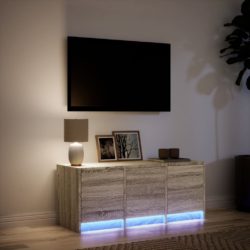 TV-benk med LED sonoma eik 97x34x40 cm konstruert tre