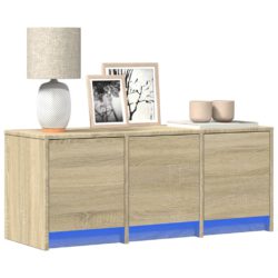 TV-benk med LED sonoma eik 97x34x40 cm konstruert tre