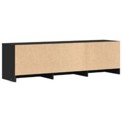 TV-benk med LED svart 140x34x40 cm konstruert tre