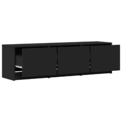 TV-benk med LED svart 140x34x40 cm konstruert tre