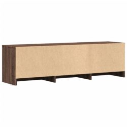 TV-benk med LED brun eik 140x34x40 cm konstruert tre