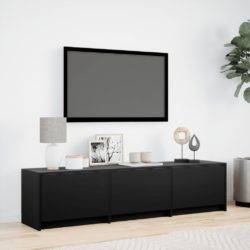 TV-benk med LED svart 165x34x40 cm konstruert tre