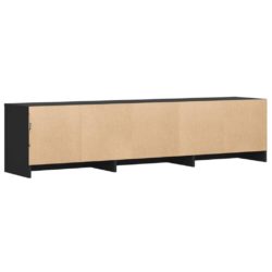 TV-benk med LED svart 165x34x40 cm konstruert tre