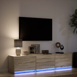 TV-benk med LED sonoma eik 165x34x40 cm konstruert tre