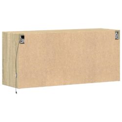 Vegghengt TV-benk med LED sonoma eik 100x31x45 cm