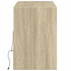 Vegghengt TV-benk med LED sonoma eik 130x31x45 cm