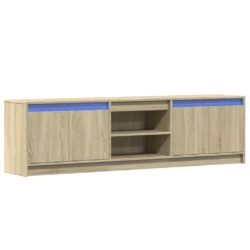 TV-benk med LED sonoma eik 180x34x50 cm konstruert tre