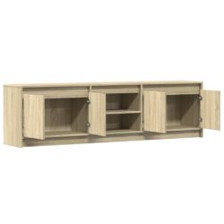 TV-benk med LED sonoma eik 180x34x50 cm konstruert tre