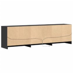 TV-benk med LED svart 180x34x50 cm konstruert tre