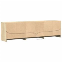 TV-benk med LED sonoma eik 180x34x50 cm konstruert tre