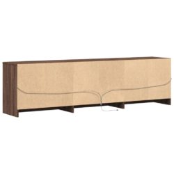 TV-benk med LED brun eik 180x34x50 cm konstruert tre