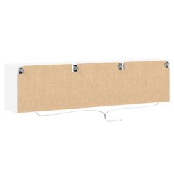 Vegghengt TV-benk med LED hvit 180x31x45 cm