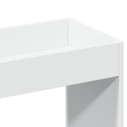 Highboard hvit 92x33x140 cm konstruert tre