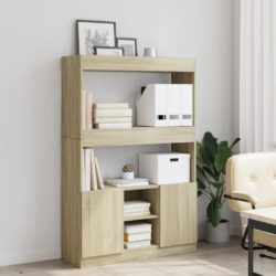 Highboard sonoma eik 92x33x140 cm konstruert tre