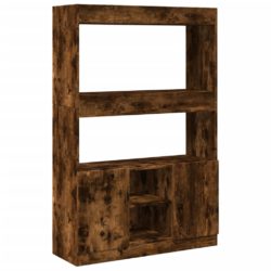 Highboard røkt eik 92x33x140 cm konstruert tre