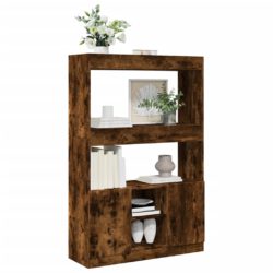 Highboard røkt eik 92x33x140 cm konstruert tre