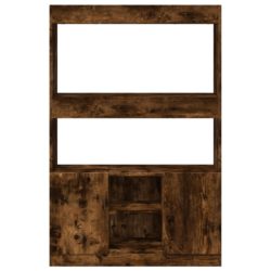 Highboard røkt eik 92x33x140 cm konstruert tre