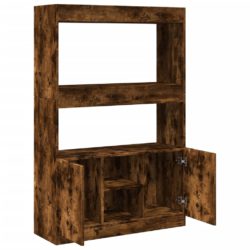 Highboard røkt eik 92x33x140 cm konstruert tre