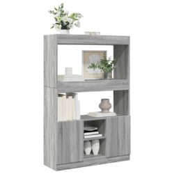 Highboard grå sonoma 92x33x140 cm konstruert tre