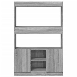 Highboard grå sonoma 92x33x140 cm konstruert tre