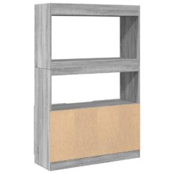 Highboard grå sonoma 92x33x140 cm konstruert tre