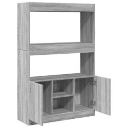 Highboard grå sonoma 92x33x140 cm konstruert tre