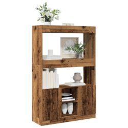 Highboard gammelt tre 92x33x140 cm konstruert tre