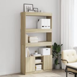 Highboard sonoma eik 92x33x180 cm konstruert tre