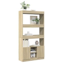 Highboard sonoma eik 92x33x180 cm konstruert tre