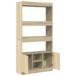 Highboard sonoma eik 92x33x180 cm konstruert tre