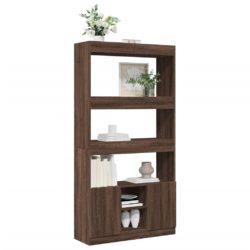 Highboard brun eik 92x33x180 cm konstruert tre