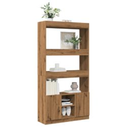 Highboard artisan eik 92x33x180 cm konstruert tre