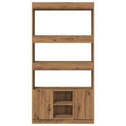 Highboard artisan eik 92x33x180 cm konstruert tre