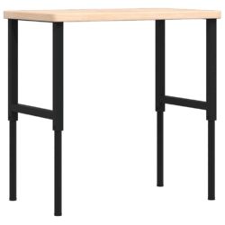 Arbeidsbenk 100x60x(73-99,5) cm heltre eik rektangulær