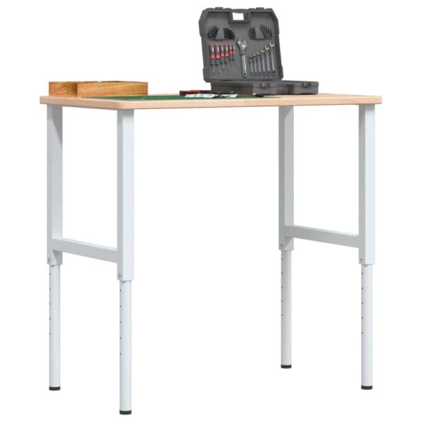 Arbeidsbenk 100x60x(71,5-98) cm heltre eik rektangulær