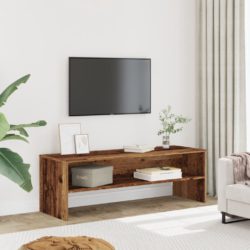 TV-benk gammelt tre 120x40x40 cm konstruert tre