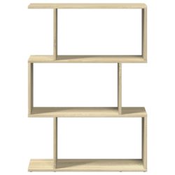 Romdeler bokhylle 3 lag sonoma eik 70x24x97 cm konstruert tre